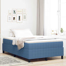 vidaXL Boxrugós ágy Kék 120 x 190 cm Bársony anyag