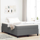 vidaXL Boxrugós ágy Világosszürke 120 x 200 cm Bársony anyag