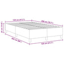 vidaXL Boxrugós ágy Világosszürke 120 x 200 cm Bársony anyag