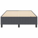 vidaXL Boxrugós ágy Sötétszürke 120 x 200 cm Bársony anyag