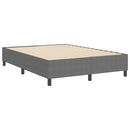 vidaXL Boxrugós ágy Világosszürke 140 x 190 cm Bársony anyag
