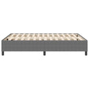 vidaXL Boxrugós ágy Világosszürke 140 x 190 cm Bársony anyag