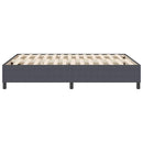 vidaXL Boxrugós ágy Sötétszürke 140 x 190 cm Bársony anyag