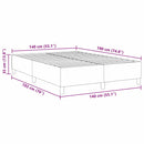 vidaXL Boxrugós ágy Szürke zöld 140 x 190 cm Bársony anyag