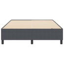 vidaXL Boxrugós ágy Sötétszürke 140 x 200 cm Bársony anyag