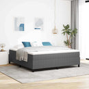 vidaXL Boxrugós ágy Világosszürke 180 x 200 cm Bársony anyag