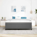 vidaXL Boxrugós ágy Világosszürke 180 x 200 cm Bársony anyag