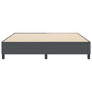 vidaXL Boxrugós ágy Sötétszürke 180 x 200 cm Bársony anyag