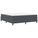 vidaXL Boxrugós ágy Sötétszürke 180 x 200 cm Bársony anyag