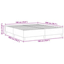 vidaXL Boxrugós ágy Sötétszürke 180 x 200 cm Bársony anyag