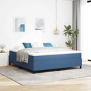 vidaXL Boxrugós ágy Kék 180 x 200 cm Bársony anyag