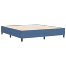 vidaXL Boxrugós ágy Kék 180 x 200 cm Bársony anyag