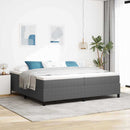 vidaXL Boxrugós ágy Világosszürke 200 x 200 cm Bársony anyag