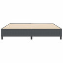 vidaXL Boxrugós ágy Sötétszürke 200 x 200 cm Bársony anyag