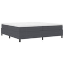 vidaXL Boxrugós ágy Sötétszürke 200 x 200 cm Bársony anyag