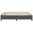 vidaXL Boxrugós ágy Sötétszürke 200 x 200 cm Bársony anyag