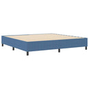 vidaXL Boxrugós ágy Kék 200 x 200 cm Bársony anyag