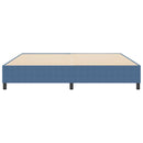 vidaXL Boxrugós ágy Kék 200 x 200 cm Bársony anyag