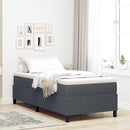 vidaXL Boxrugós ágy Sötét Szürke és Fehér 203 x 80 x 60 cm