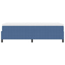 vidaXL Boxrugós ágy Kék és Fehér 203 x 80 x 60 cm Bársony anyag