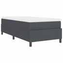 vidaXL Boxrugós ágy Sötétszürke és Fehér 203 x 100 x 60 cm