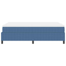 vidaXL Boxrugós ágy Kék és Fehér 203 x 120 x 60 cm Bársony anyag