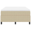 vidaXL Boxrugós ágy Világosszürke és fehér 203 x 120 x 60 cm
