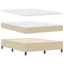 vidaXL Boxrugós ágy Világosszürke és fehér 203 x 140 x 60 cm
