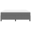 vidaXL Boxrugós ágy Világosszürke és fehér 203 x 180 x 60 cm