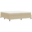 vidaXL Boxrugós ágy Világosszürke és fehér 203 x 200 x 60 cm