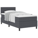 vidaXL Boxrugós ágy Sötétszürke és Fehér 203 x 80 x 88 cm