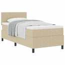vidaXL Boxrugós ágy Világosszürke és fehér 193 x 90 x 88 cm