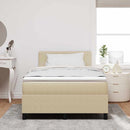 vidaXL Boxrugós ágy Világosszürke és fehér 203 x 120 x 88 cm