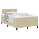 vidaXL Boxrugós ágy Világosszürke és fehér 203 x 120 x 88 cm