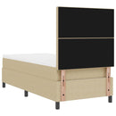vidaXL Boxrugós ágy Világosszürke és fehér 203 x 100 x 128 cm