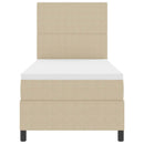 vidaXL Boxrugós ágy Világosszürke és fehér 203 x 100 x 128 cm