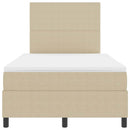vidaXL Boxrugós ágy Világosszürke és fehér 203 x 120 x 128 cm