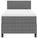 vidaXL Boxrugós ágy Világosszürke és fehér 203 x 80 x 88 cm