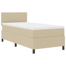 vidaXL Boxrugós ágy Világosszürke és fehér 193 x 90 x 88 cm