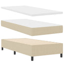 vidaXL Boxrugós ágy Világosszürke és fehér 193 x 90 x 88 cm