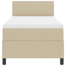 vidaXL Boxrugós ágy Világosszürke és fehér 193 x 90 x 88 cm
