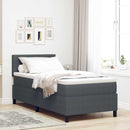 vidaXL Boxrugós ágy Sötétszürke és Fehér 203 x 90 x 88 cm