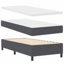 vidaXL Boxrugós ágy Sötétszürke és Fehér 203 x 90 x 88 cm
