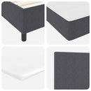 vidaXL Boxrugós ágy Sötétszürke és Fehér 203 x 100 x 88 cm