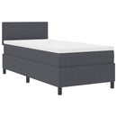 vidaXL Boxrugós ágy Sötétszürke és Fehér 203 x 100 x 88 cm