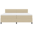 vidaXL Boxrugós ágy Világosszürke és fehér 203 x 200 x 88 cm