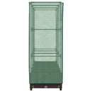 vidaXL rattan megjelenésű magaságyás melegháztakaróval 120x40x123 cm