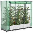 vidaXL rattan megjelenésű magaságyás melegháztakaróval 120x40x123 cm