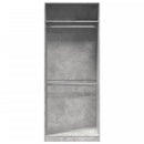 vidaXL betonszürke szerelt fa ruhásszekrény 80 x 50 x 200 cm