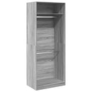 vidaXL szürke sonoma színű szerelt fa ruhásszekrény 80 x 50 x 200 cm